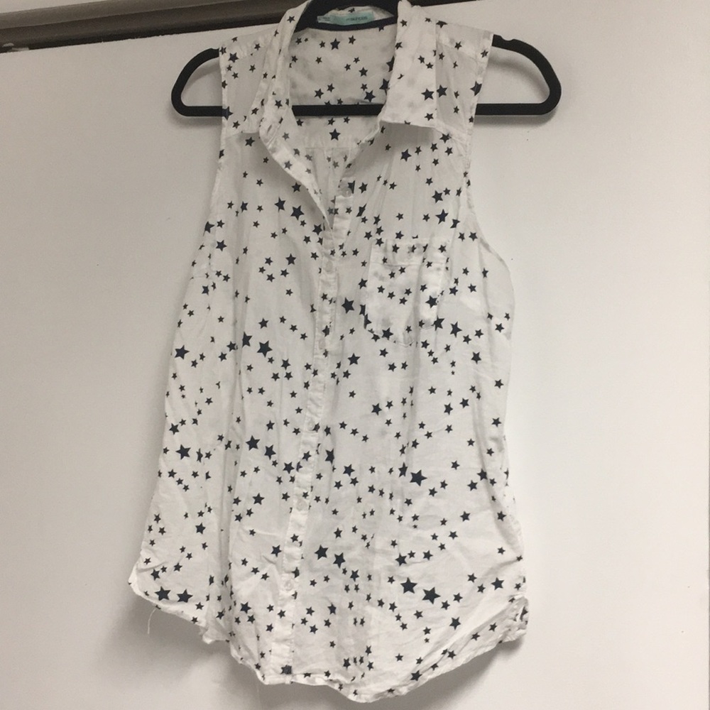 Sleeve less button down